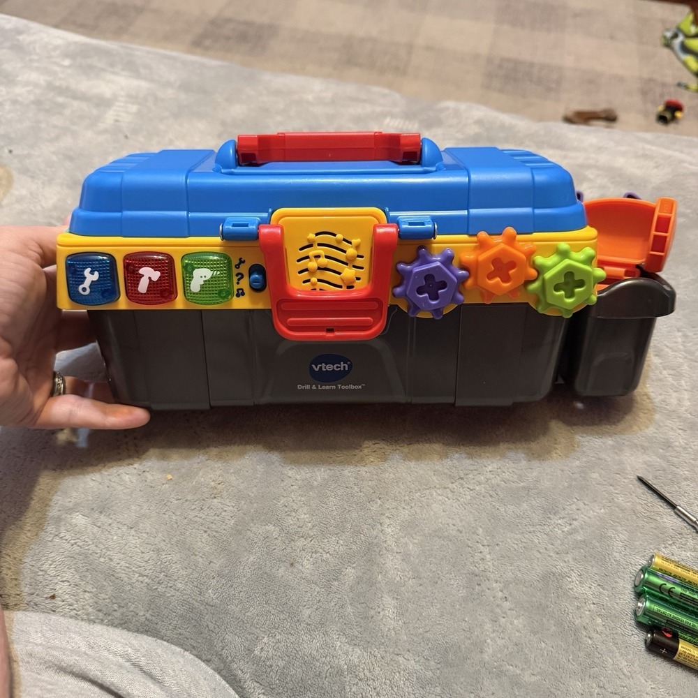 VTech Drill & Learn Toolbox Electronic Learning Toy Lights Sounds Working